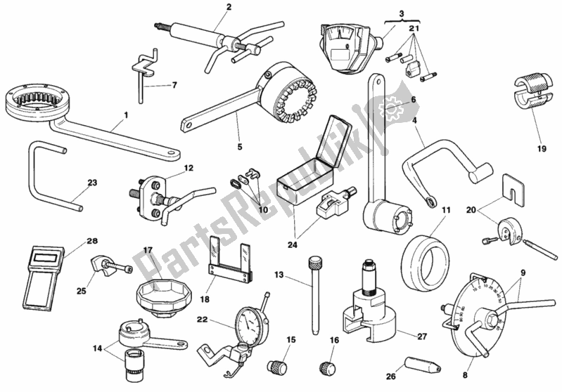 All parts for the Workshop Service Tools of the Ducati Supersport 750 SS USA 1999